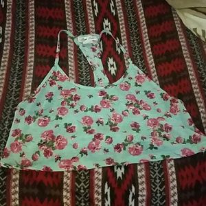 Loose floral crop top